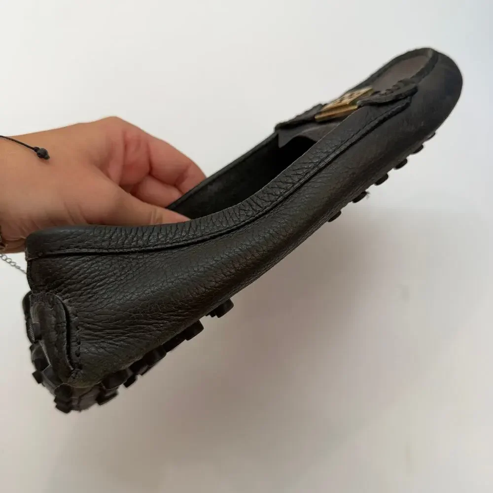 Tory Burch Black Kendrick Driving Loafers 9.5